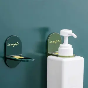 2 Pcs Bathroom Shampoo Hanging Rack, Wall-mounted Non-perforated Shelves, Hand Soap Storage Rack, Shampoo Hook, Bathroom Organizer, Bathroom Accessories