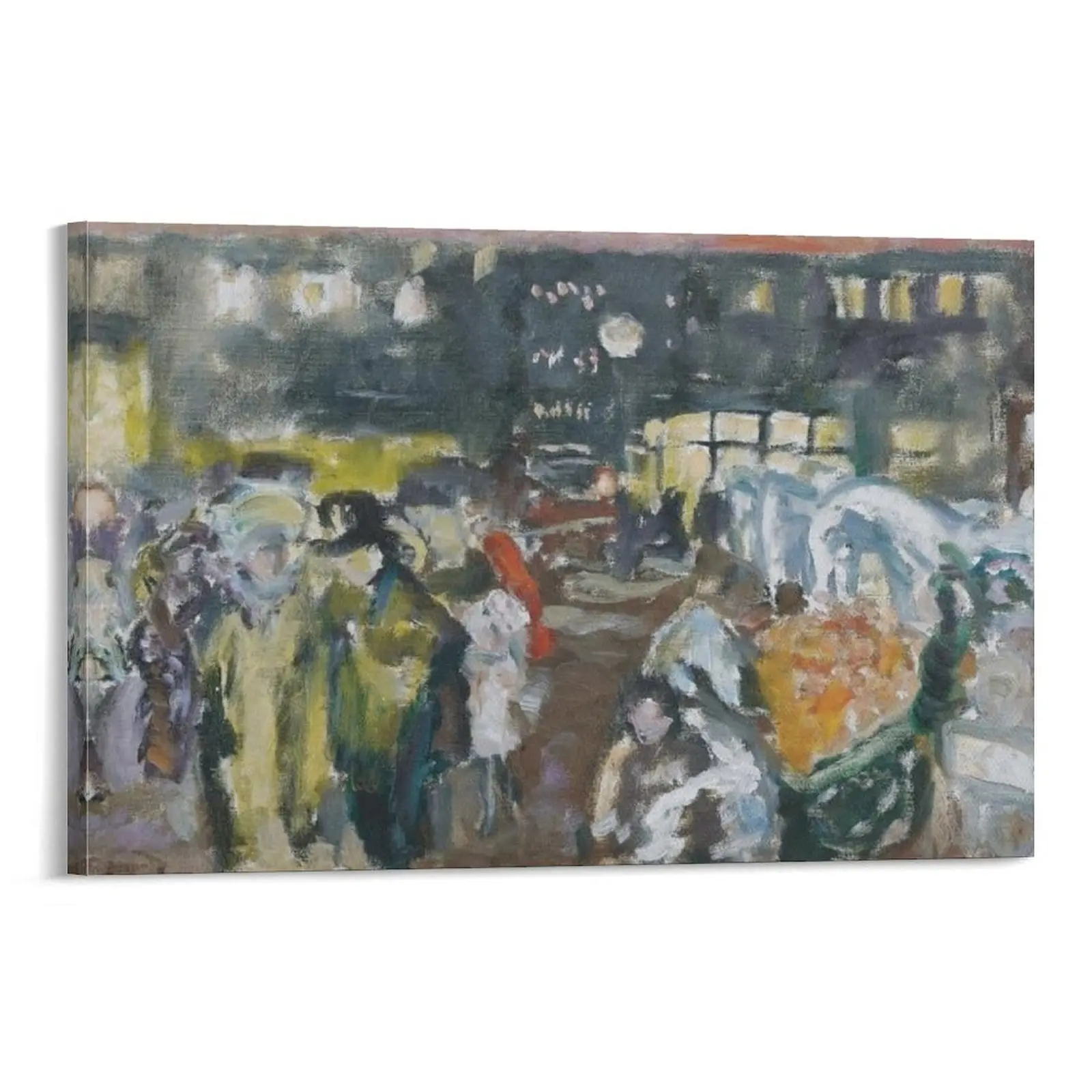 Pierre Bonnard Boulevard De Clichy Poster Print - Wood Framed Canvas Decorative Artwork, Modern Home Decor for Bedroom & Office, Gift-Worthy Wall Ornament