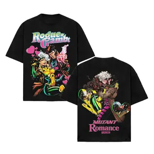 Rogue & Gambit Premium Cotton T-Shirt, XMen Gambit Rogue Shirt, Mutant Romance Shirt, Character Comics Fans Shirt, Superhero T-Shirt, Comic Book Fans T-Shirt, Superhero Graphic Tee
