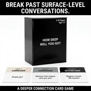 Deeper Connection Questions Conversation Card Game For Building Profound Bonds With Friends Family Partners Strangers Anyone-Perfect For 2 To 8 Players Game Nights Dates Get-Togethers All Levels Of Questions Will Ensure Every Interaction Is Meaningful And