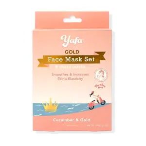 YAFA_SKIN Gold Face Mask Sheet Set | 5 Sheets | Smoothes & Boosts Elasticity