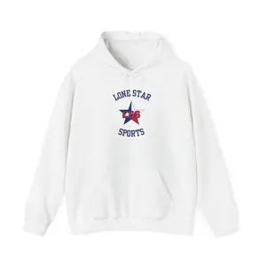 White Lone Star Sports Logo Hoodie