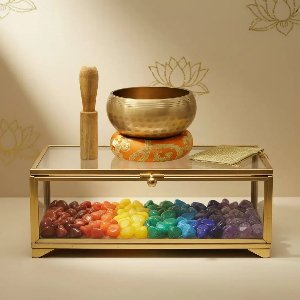 Copper Singing Bowl - Meditation Sound Healing with Striker & Cushion