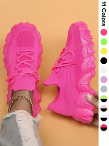 Stylish Chunky Sole Sneakers | All-Day Comfort & Breathability | Chic Speckled Accents | Versatile for Casual Looks