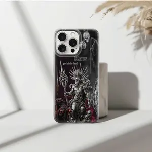 Hades God of the Dead Phone Case 💀 Moody Gothic Greek Mythology Cover for IP Phone 17, 16, 15, 14, 13, 12, 11 Pro Max, Plus, Mini, XR, XS, X
