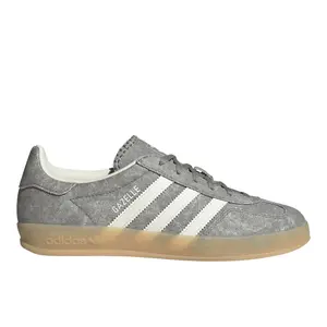 adidas Womens Gazelle Indoor Lace Up Sneakers Shoes Casual - Grey