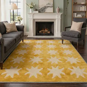 【Deals For You Days】BEIMO Home Rug – Soft, Non-Slip, Pet Friendly, Machine Washable Carpet, Ideal Area Rug for Living Room, Bedroom, Kitchen, Hallway Floor Decor ,ARC1298-SAFFRON