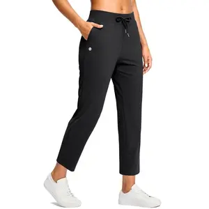 G Gradual Petite Pants for Women 24"/26" Ankle Pants 2 Pockets Stretchy 7/8 Sweatpants for Golf Travel Athletic Casual