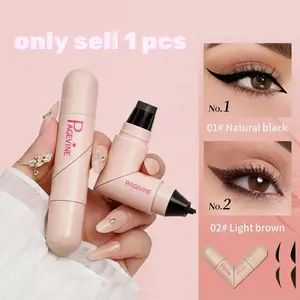 Rotating Eyeliner Stamp Pen Dual-Head Design Wing Shape Quick-Dry Long-Lasting Smudge-Proof Cat Eye Makeup Eyeliner Tool
