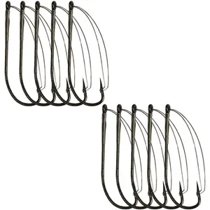 10 count/Box Weedless Hooks Wacky Worm Fishing Hook The Fishing Wacky Worm Rig Tool Weedless Hooks for Soft Baits