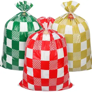 Large Christmas  Bags, 3 count 56"x 36"   Bags for Presents Wrap,  Christmas Bags for Gifts, Plastic Huge Big Xmas  Bags , Giant Santa Holiday  Bag with Tag & Tie