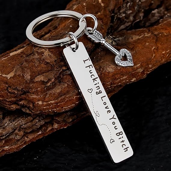 Best Friend Keychain for Women – I Fking Love You Engraved BFF Key Chain, Birthday anniversary Friendship Gift for Bestie and sister