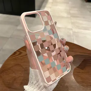 Grid plaid senior creative sense marca MagSafe Case Compatible with iPhone 17 Pro Max Air 16 16e 15 14 Plus 13 12 11 X XS Clear Acrylic Back Drop Protection Pocket-Friendly Cellphone Cover Gift