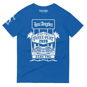 Tru Designs LA Culture "Three-Peat 2026" Dodgers-Inspired Stadium Tee