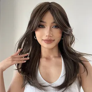 HAIRCUBE Tea Brown Wolf Cut Synthetic Wig
