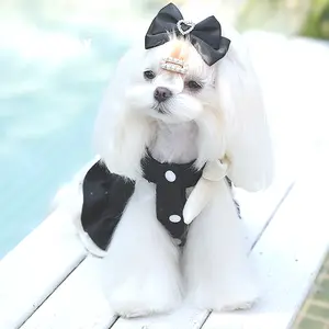 High-End Pet Clothes for Pomeranian & Poodle: Small Breed Exclusive Dress with Detachable Wings, Fashionable Dog Jumpsuit for Autumn Winter