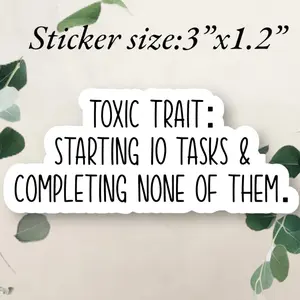 Toxic trait vinyl car sticker