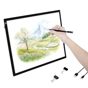 VEVOR Light Board, B4 LED Light Pad Ultra - Thin Portable Light Box, USB Powered Light Table for Art Tracing, Light Box for Diamond Painting, Animation, Sketching, Drawing, Stenciling, Artists (Black)VEVOR Super Brand Day
