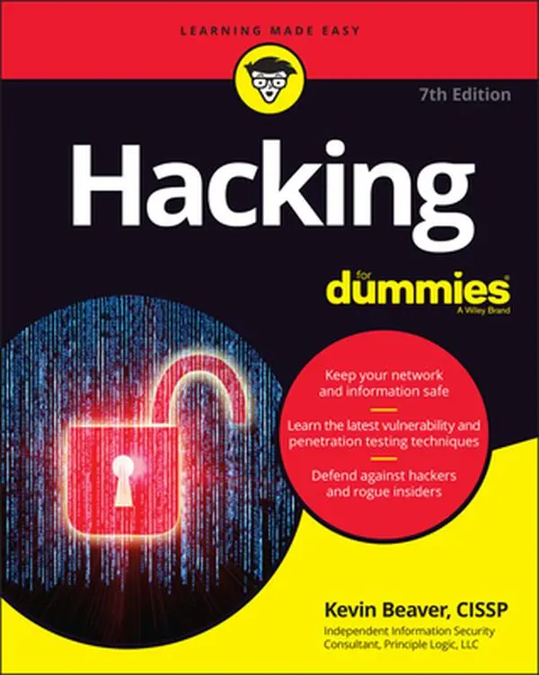 Used Hacking for Dummies Paperback - Kevin Beaver Hacking Guidebook for Cybersecurity Training, Defend Against Hackers and Rogue Insiders, Keep Your Network and Information Safe (English)