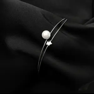 S925 silver star and moon earrings