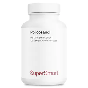 Supersmart - Policosanol 40mg per Day - Sugar Cane Extract Supplement | Non-GMO & Gluten Free - 120 Vegetarian Capsules