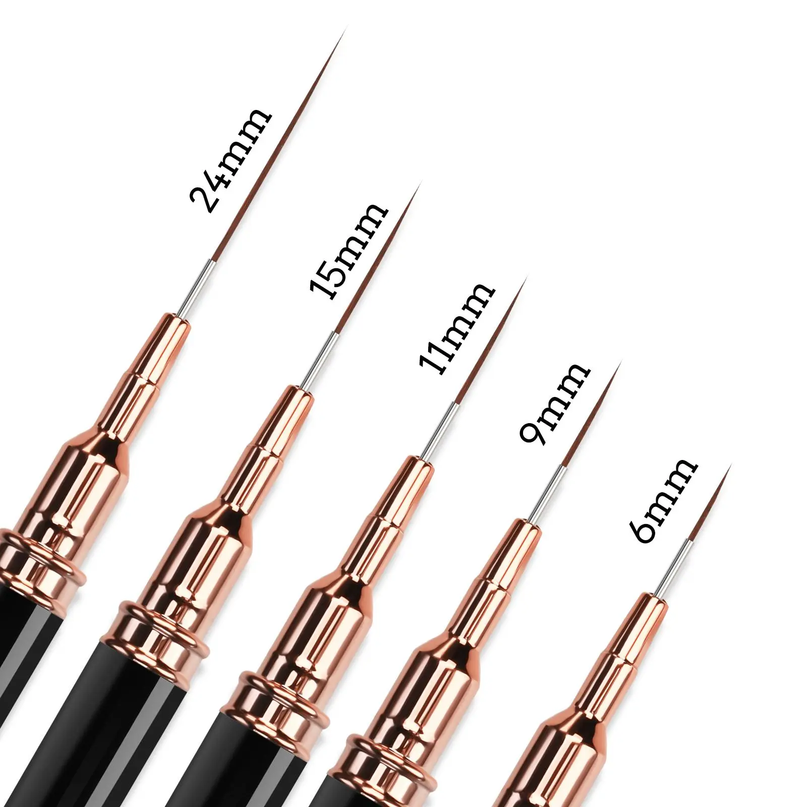 5pcs Professional Nail Art Liners Striping Brushes Tool Ultra-thin Line Detail Drawing Painting Brushes Manicure Pen Tools