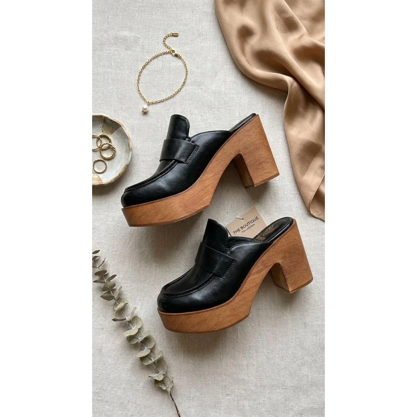 Women's Retro Chunky Annie Penny Loafer Clog, Stylish Women's Footwear for Casual Wear
