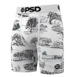 PSD Mens Hooey Dancehall Boxer Brief - Standard Length 7 Inch Inseam, Soft and Breathable Poly Blend Fabric
