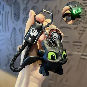 1 Piece Wing-Flap Pendant Light - How to Train Your Dragon Toothless Themed Design Keychain, 2026 New Style Backpack Charm, Suitable for Car Decoration, Backpack Accessory & Key Ring