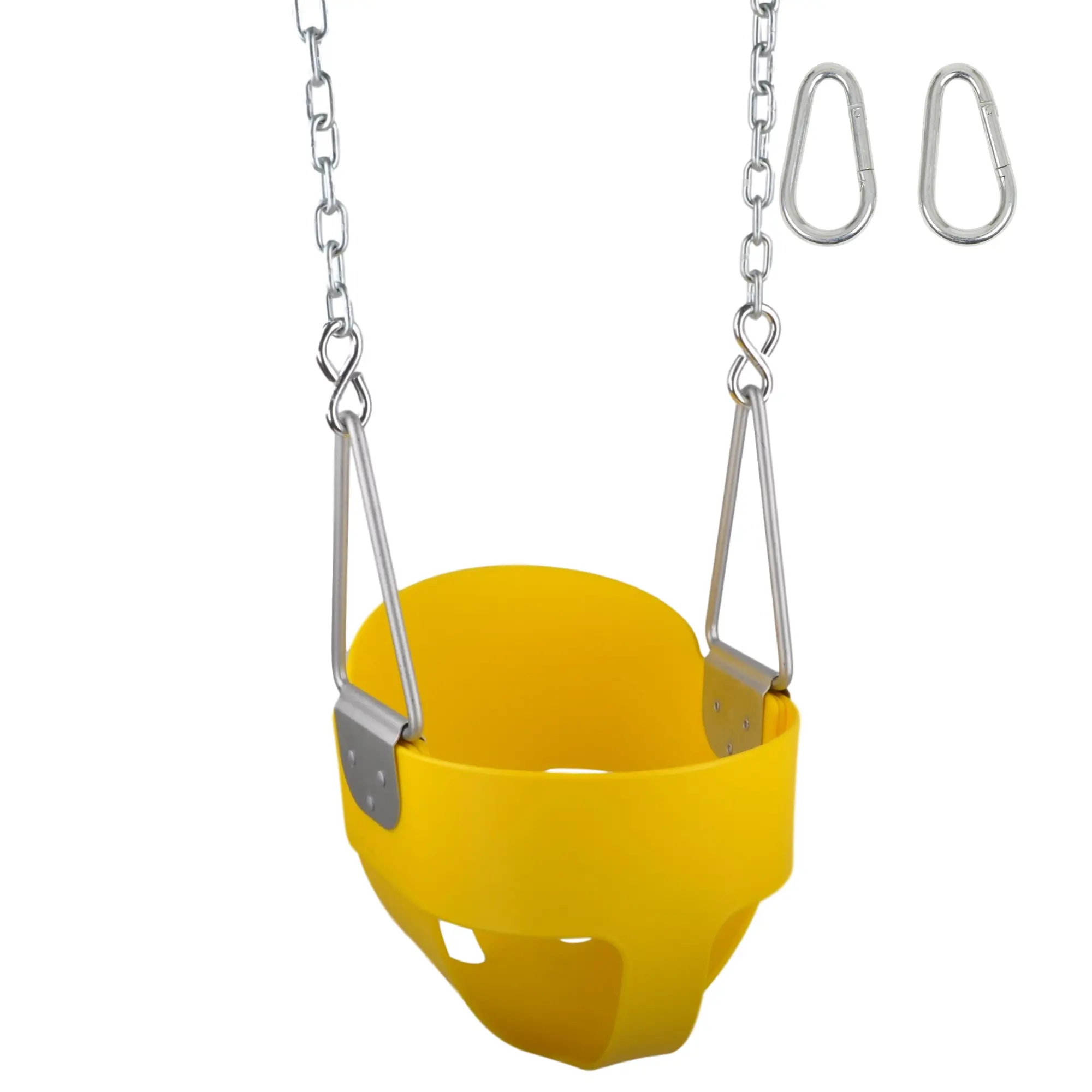 Swing Set Stuff Inc. Highback Full Bucket Swing Seat With Chains And Hooks Yellow