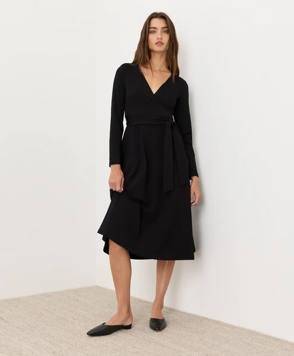 Women's Organic Fit & Flare Wrap Dress