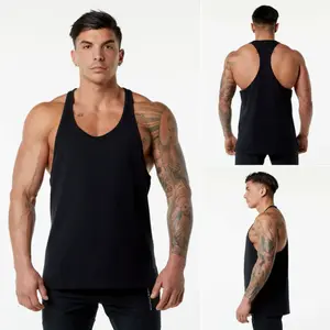 Quick-Dry Y-Back Workout Tank Top - Minimalist Gym Vest for Bodybuilding. Performance Stringer. Breathable Muscle Tank for Intense Training