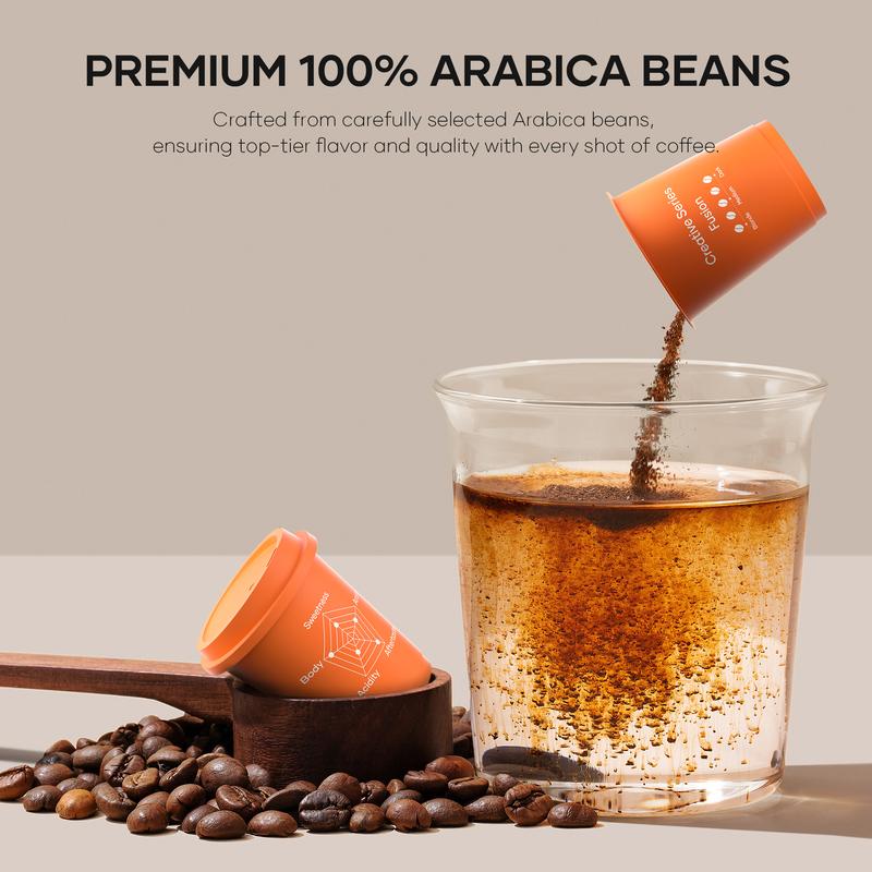 Quickshot 100% Arabica Cold Brew - 9 Flavorful Espresso Caps!  Single-Origin & Freeze-Dried for Maximum Freshness