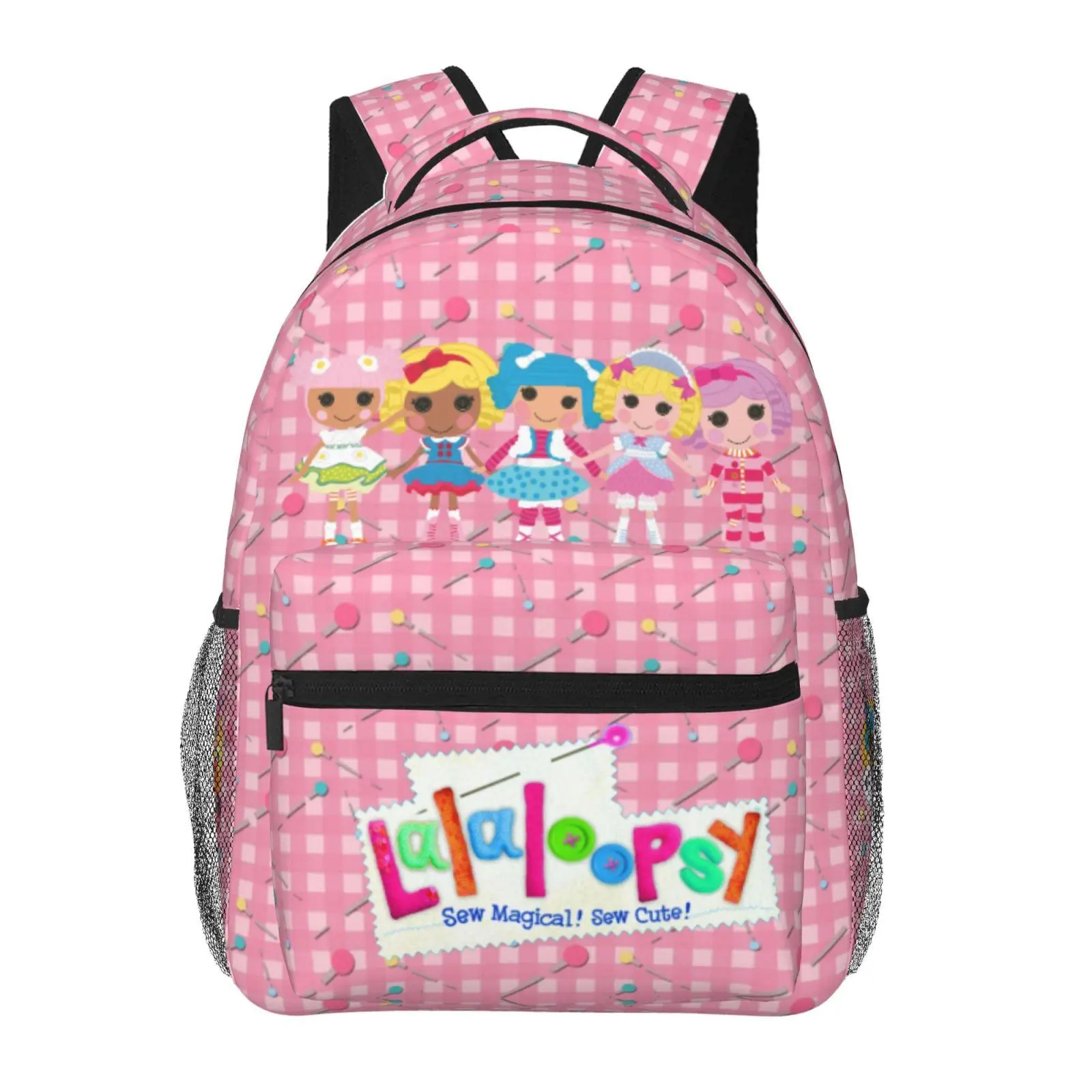 Lalaloopsy Kids Backpack for Toddlers We're Lalaloopsy Netflix Portable Lightweight Bookbag MGA Lalaloopsy Cute Daily Bag for Daycare Walking & Short Travels