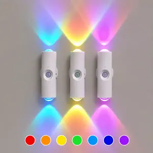 3-Pack USB Rechargeable LED Motion-Sensor Cabinet Lights - Ultra-Slim RGB Dimmable Light, Ideal for Wardrobes, Kitchens