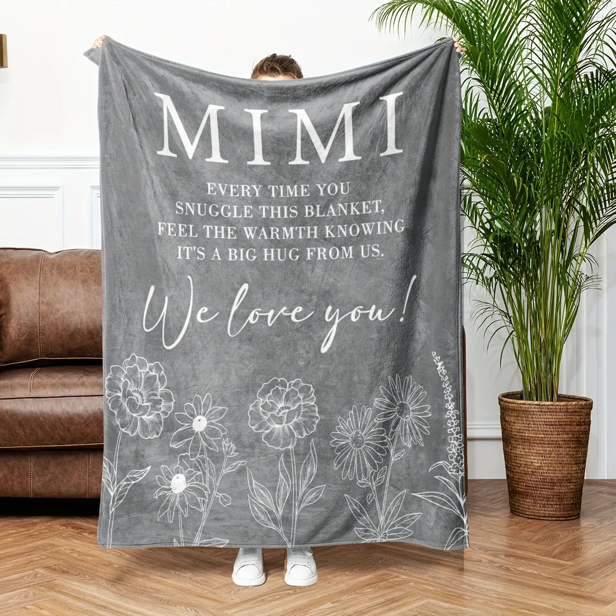 Warm Soft Flannel Throw Blanket for Sofa, mom Birthday & Mother's Day Gifting, Happy Blanket Gifts, Fluffy Blanket