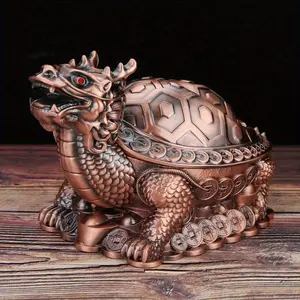 Dragon Turtle Ashtray – Your New Home Essential! Anti-Drop, Anti-Fly, and Elegant Design for the Living Room or Office. Say goodbye to lingering smoke smells! #LuxuryLiving #DragonTurtle #AshtrayDeco Decor Ornaments Metal