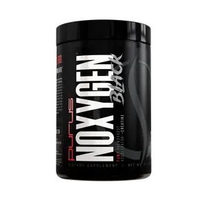 Purus Labs NOXygen Black Heavy Pump - Stimulant Free Pre Workout - Unflavored Add to Anything - Endurance & Strength - No Caffeine - US Formulated