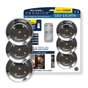Premier Chrome Under Cabinet LED Light – Warm White, Integrated, Remote Control, 3-Pack