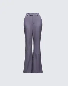 Kimberly Grey Flared Trouser Pant
