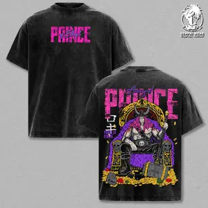 Princess of Elbaf Norse Trickster Vintage Washed T-Shirt – OP Anime Double Printed Graphic Tee, Oversize Anime Streetwear, Pirate Legend Mythic Shirt, Gift for Anime Fans