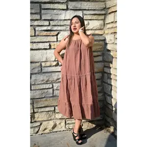 Earth Goddess Cotton Summer dress - 100% cotton dress - Summer cotton dress