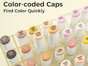 Ohuhu Alcohol Markers: Chisel & Fine - 36 Grayscale Colors / 36 Skin-Tone Portrait Colors- Double Tipped Alcohol Based Art Marker Set for Artist Adults Coloring Shading Layering - Refillable - Oahu Series of Ohuhu