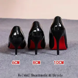 Sexy Red Bottom Women High Heels Classic Ladies Pumps Autumn Soft Leather Dress Heel Shoes For Women Banquet Wedding High Heels sgs