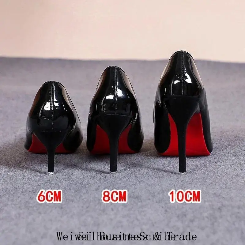 Sexy Red Bottom Women High Heels Classic Ladies Pumps Autumn Soft Leather Dress Heel Shoes For Women Banquet Wedding High Heels sgs