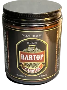 Ocean Breeze 8 OZ. Candle by Bartop Candles