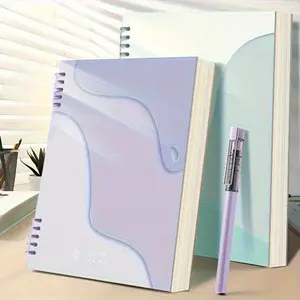 Loose-leaf Book Cover B5 Colorful Binder Spiral Ring Transparent Plastic Notebooks Student Stationery Office School Supplies Notebook Journal