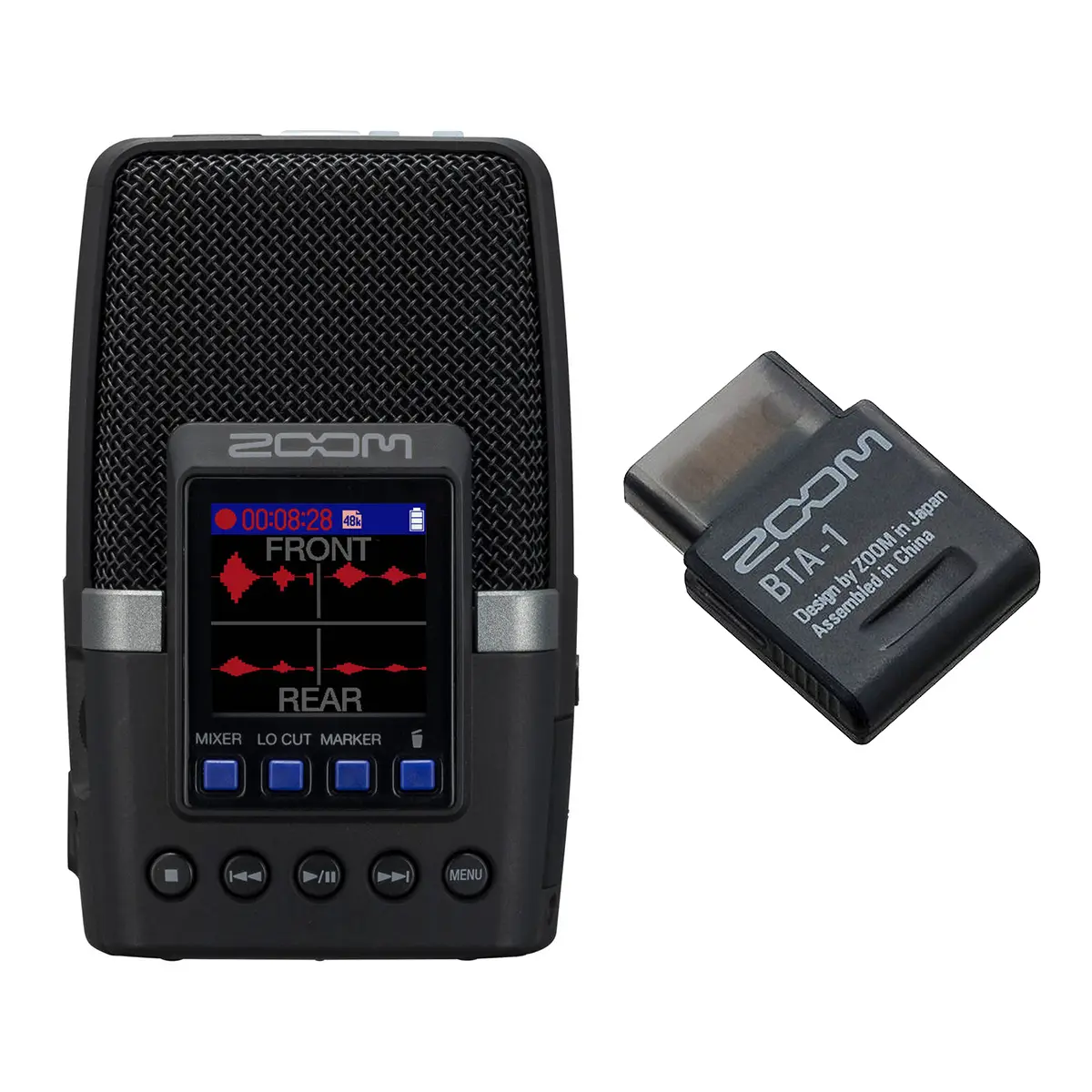 Zoom H2essential Multi-Mic 32-Bit Float Handy Audio Recorder Bundle with Bluetooth Adapter, Mixer, USB Connectivity, Stereo Recording, LCD Display