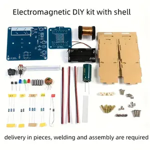 High Voltage Electromagnetic Gun Electronic Kit, Circuit Board Module Soldering Puzzle Science Education, DIY Technology Making Science Experiment Tools