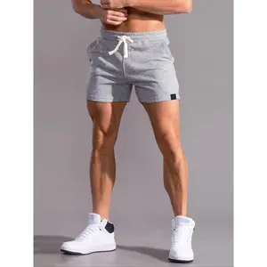 Men's Basic Regular Fit Solid Pocket Drawstring Shorts, Casual Streetwear Simple Patched Detail Elastic Waist Shorts for Summer, Fashion Men's Bottoms for Daily Wear, Menswear, Volleyball Shorts, Gymshorts